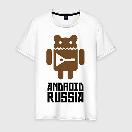 Мужская футболка Android Russia / Белый – фото 1