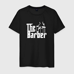 Футболка хлопковая мужская The Barber Godfather, цвет: черный