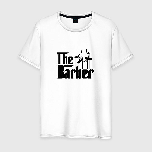 Мужская футболка The Barber Godfather / Белый – фото 1