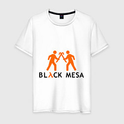Футболка хлопковая мужская Black mesa: Gameplay, цвет: белый