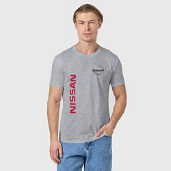 Футболка хлопковая мужская Nissan Style, цвет: меланж — фото 2