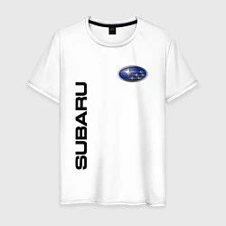 Футболка хлопковая мужская Subaru Style, цвет: белый