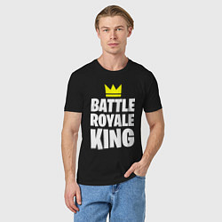 Футболка хлопковая мужская Battle Royale King, цвет: черный — фото 2