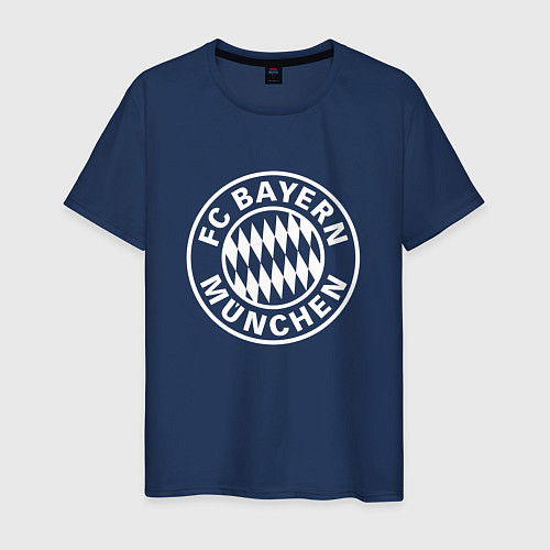 Мужская футболка FC Bayern Munchen / Тёмно-синий – фото 1