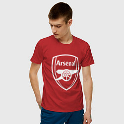 Футболка хлопковая мужская FC Arsenal цвета красный — фото 2