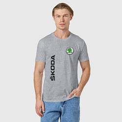 Футболка хлопковая мужская Skoda Style, цвет: меланж — фото 2