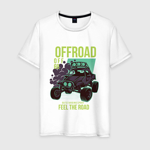 Мужская футболка Offroad: Feel the Road / Белый – фото 1