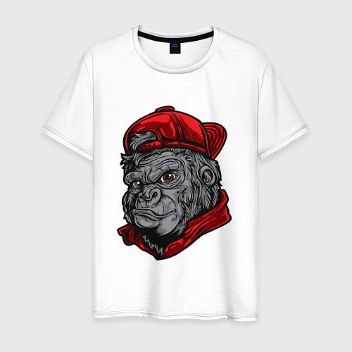 Мужская футболка Уличная горилла / Белый – фото 1
