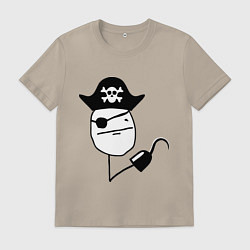 Мужская футболка Покер фейс пират