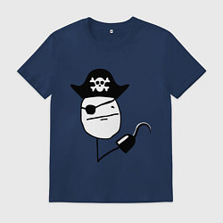 Мужская футболка Покер фейс пират