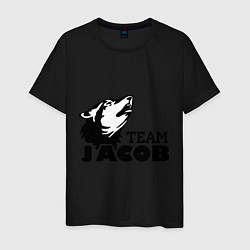 Футболка хлопковая мужская Jacob team logo, цвет: черный