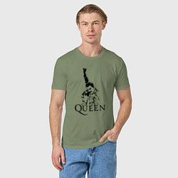 Футболка хлопковая мужская Queen: Rock You, цвет: авокадо — фото 2