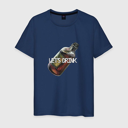 Мужская футболка Bloodborne: Lets Drink / Тёмно-синий – фото 1