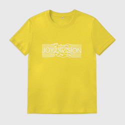 Футболка хлопковая мужская Joy Division, цвет: желтый