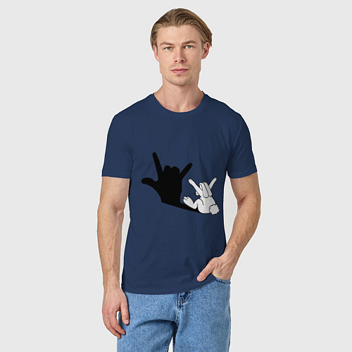 Мужская футболка Тень зайца / Тёмно-синий – фото 3
