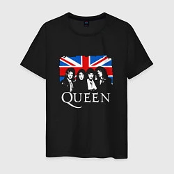 Футболка хлопковая мужская Queen UK, цвет: черный