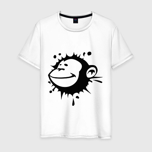 Мужская футболка Monkey Face / Белый – фото 1