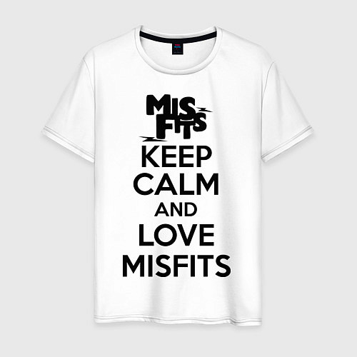 Мужская футболка Keep Calm & Love Misfits / Белый – фото 1