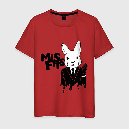 Мужская футболка Misfits Rabbit / Красный – фото 1