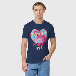 Футболка хлопковая мужская Pinkie Pie: in my heart, цвет: тёмно-синий — фото 2
