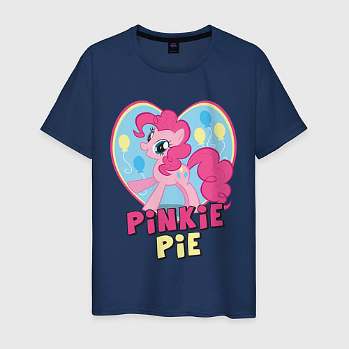 Мужская футболка Pinkie Pie: in my heart / Тёмно-синий – фото 1