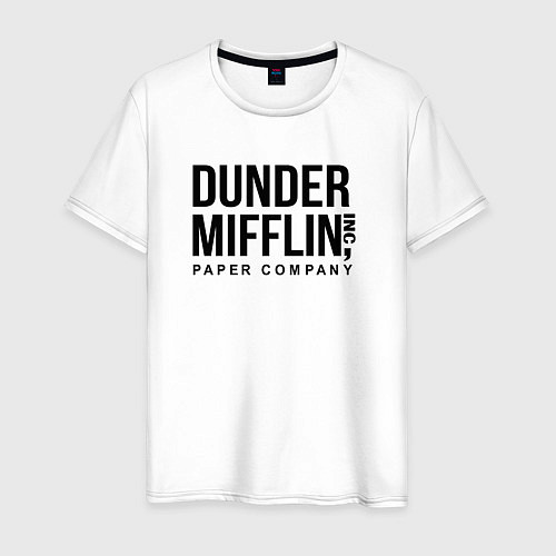 Мужская футболка Dunder Mifflin / Белый – фото 1