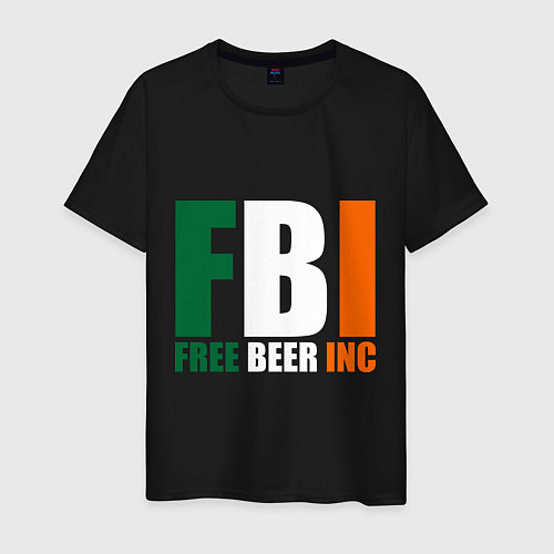 Мужская футболка Free Beer Inc / Черный – фото 1