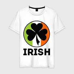 Футболка хлопковая мужская Irish - цвет флага, цвет: белый