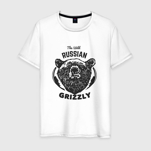 Мужская футболка Russian Grizzly / Белый – фото 1