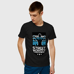 Футболка хлопковая мужская Street WorkOut: Real sport, цвет: черный — фото 2