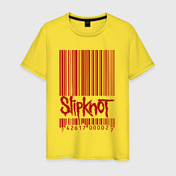 Футболка хлопковая мужская Slipknot: barcode, цвет: желтый