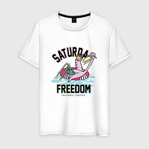 Мужская футболка Saturday Freedom / Белый – фото 1