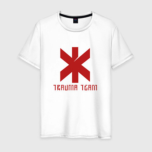 Мужская футболка Cyberpunk 2077: TRAUMA TEAM / Белый – фото 1