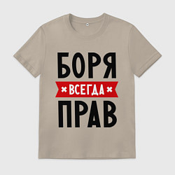 Мужская футболка Боря всегда прав