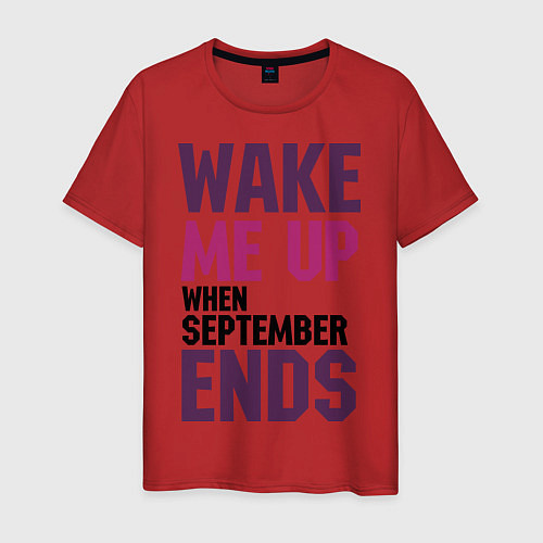 Мужская футболка When September ends / Красный – фото 1