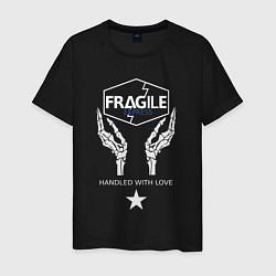 Футболка хлопковая мужская Fragile Express, цвет: черный
