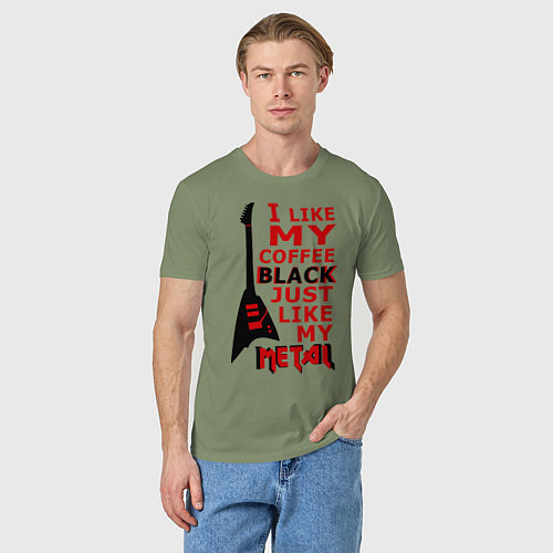 Мужская футболка Mindless Self Indulgence - Coffee black / Авокадо – фото 3