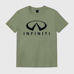 Футболка хлопковая мужская Infiniti logo, цвет: авокадо