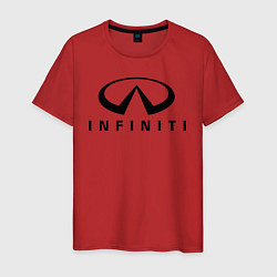 Футболка хлопковая мужская Infiniti logo, цвет: красный