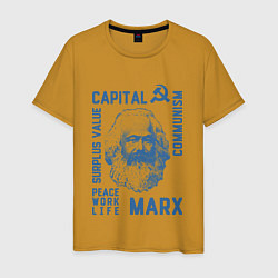 Футболка хлопковая мужская Marx: Capital, цвет: горчичный