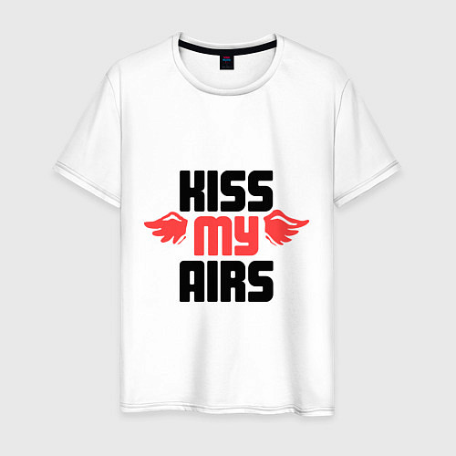 Мужская футболка Kiss my airs / Белый – фото 1