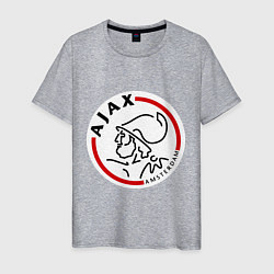 Футболка хлопковая мужская Ajax FC, цвет: меланж