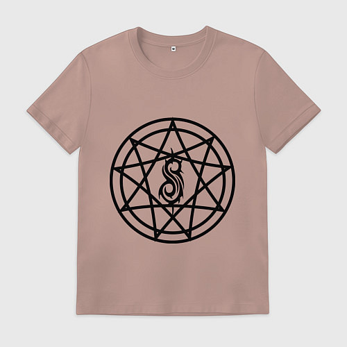 Мужская футболка Slipknot Pentagram / Пыльно-розовый – фото 1