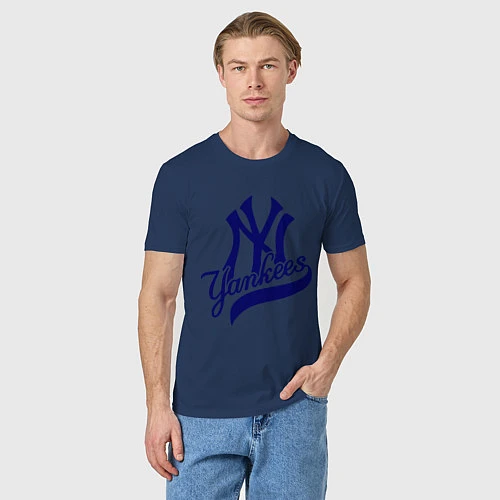 Мужская футболка NY - Yankees / Тёмно-синий – фото 3