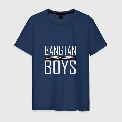 Мужская футболка BANGTAN BOYS / Тёмно-синий – фото 1