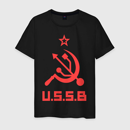 Мужская футболка USSB / Черный – фото 1