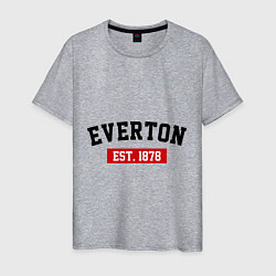 Футболка хлопковая мужская FC Everton Est. 1878, цвет: меланж