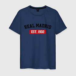 Футболка хлопковая мужская FC Real Madrid Est. 1902, цвет: тёмно-синий