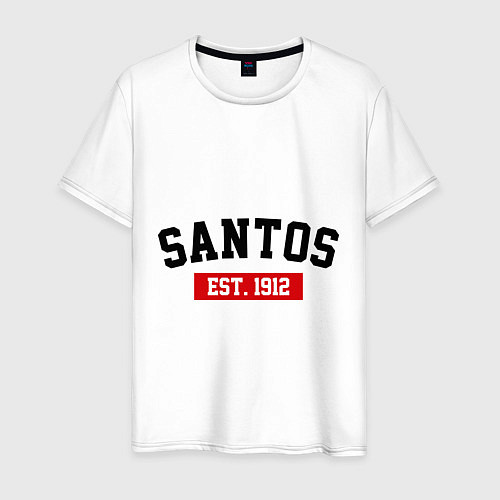 Мужская футболка FC Santos Est. 1912 / Белый – фото 1