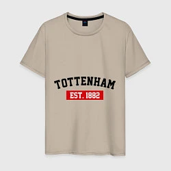 Футболка хлопковая мужская FC Tottenham Est. 1882, цвет: миндальный